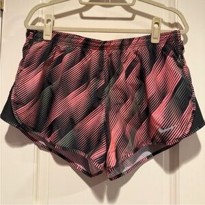 Nike Women's Pink, Black & Green Dri-FIT Running Shorts